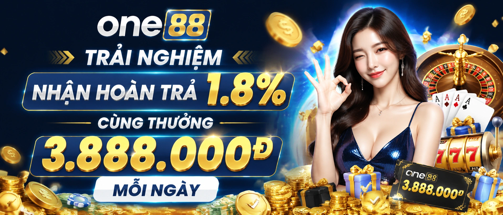 ONE88 bàn casino Baccarat Sảnh Đêm