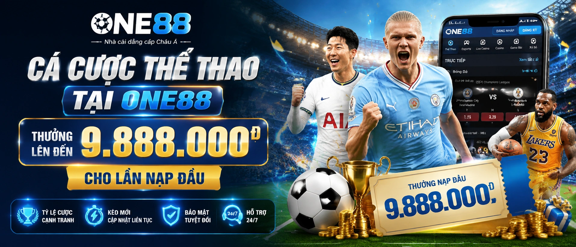 Giải đấu thể thao và dữ liệu đội bóng trên One88