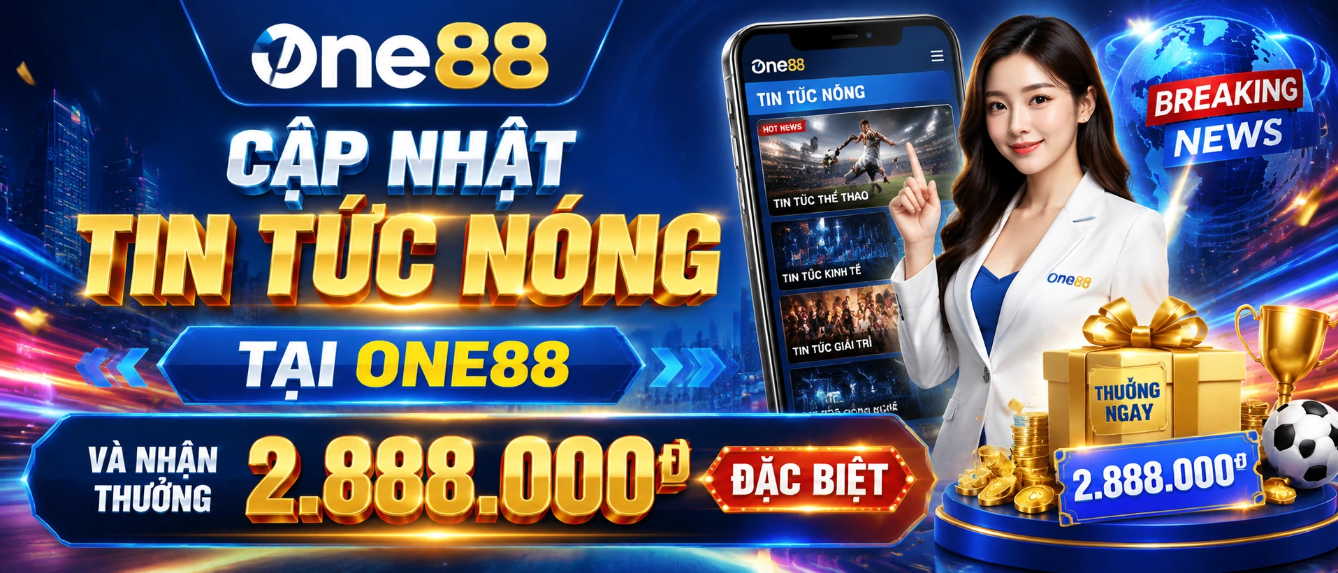 Giao diện tin tức ONE88 với ưu đãi nổi bật và nhịp cập nhật mới nhất